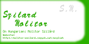 szilard molitor business card